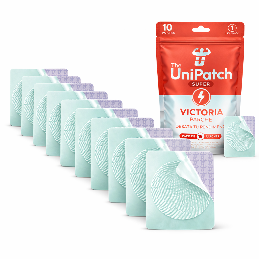 UniPatch VICTORIA | Parche Deportivo Vibrotáctil para Rendimiento, Fuerza y Recuperación | Sin Medicamentos