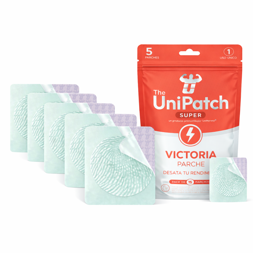 UniPatch VICTORIA | Parche Deportivo Vibrotáctil para Rendimiento, Fuerza y Recuperación | Sin Medicamentos