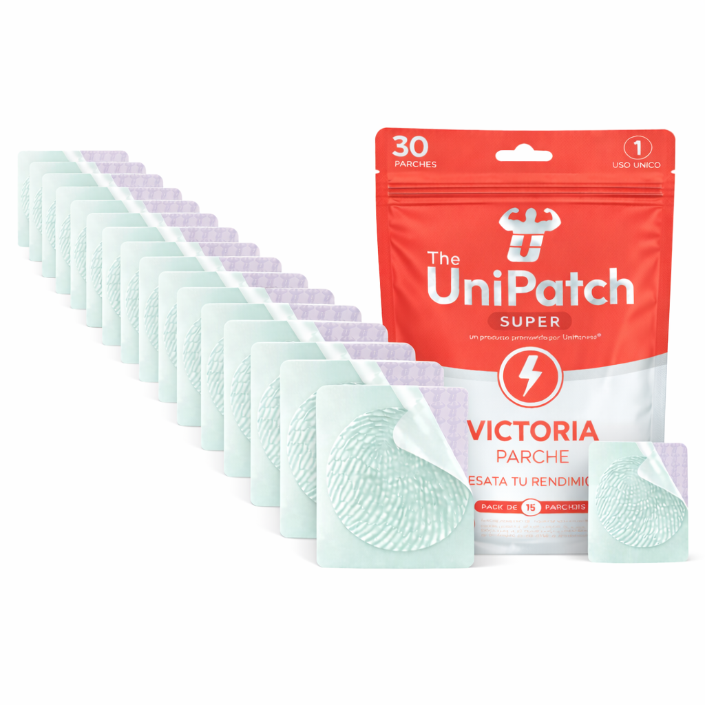 UniPatch VICTORIA | Parche Deportivo Vibrotáctil para Rendimiento, Fuerza y Recuperación | Sin Medicamentos