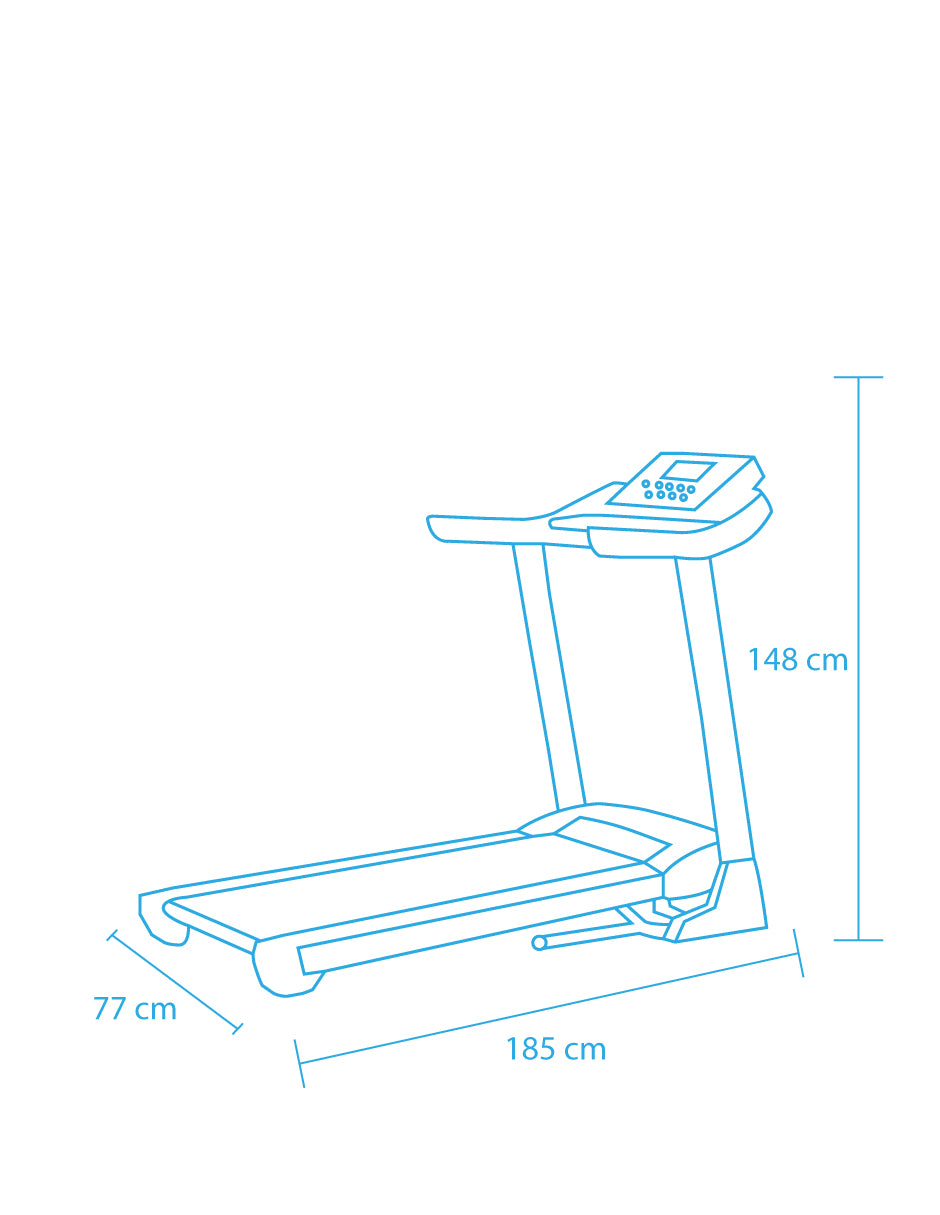 Caminadora 2.5 Hp Unifitness MX-K9482C con 15 Programas Preestablecidos